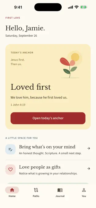 First Love: Jesus First app preview
